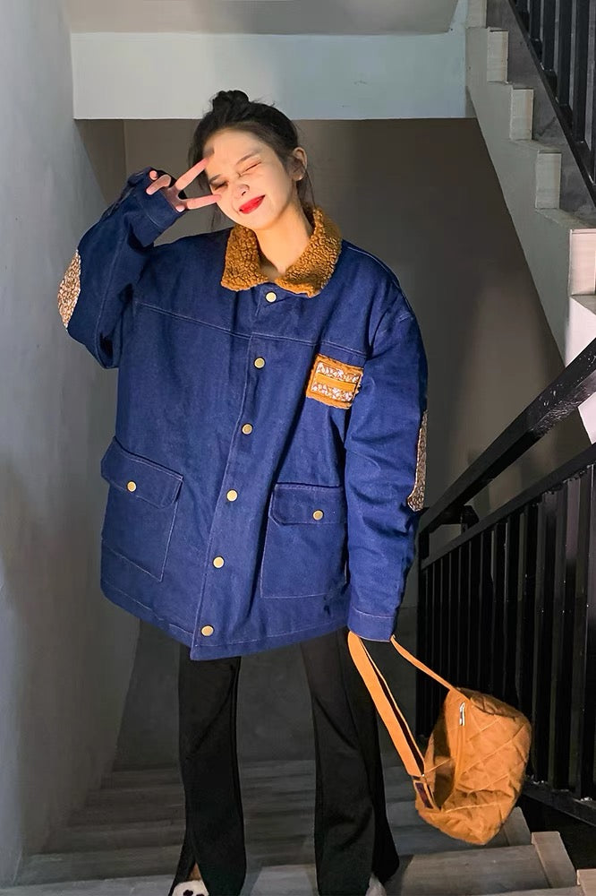 LEE Vintage 80s 90s Blue Denim Jacket Oversized Size S 10 12 14 M Grunge  Rock | eBay